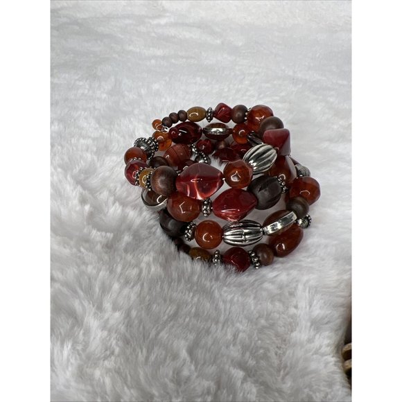 Women Bracelets Bangle and Wrap Costume Fashion Jewelry Beaded Stretchy Round - Picture 6 of 16